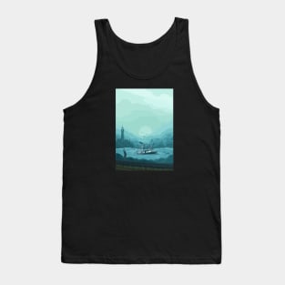 Fisherman and Fishing Boat Tank Top